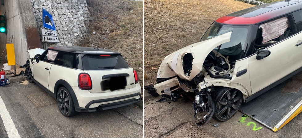 Grave incidente sulla Gardesana, un'auto finisce contro la galleria e si schianta: un uomo estratto dalle lamiere